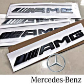 آرم درب صندوق AMG مرسدس بنز مشکی و استیل اورجینال benz