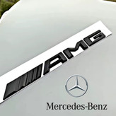 آرم درب صندوق AMG مرسدس بنز مشکی و استیل اورجینال benz