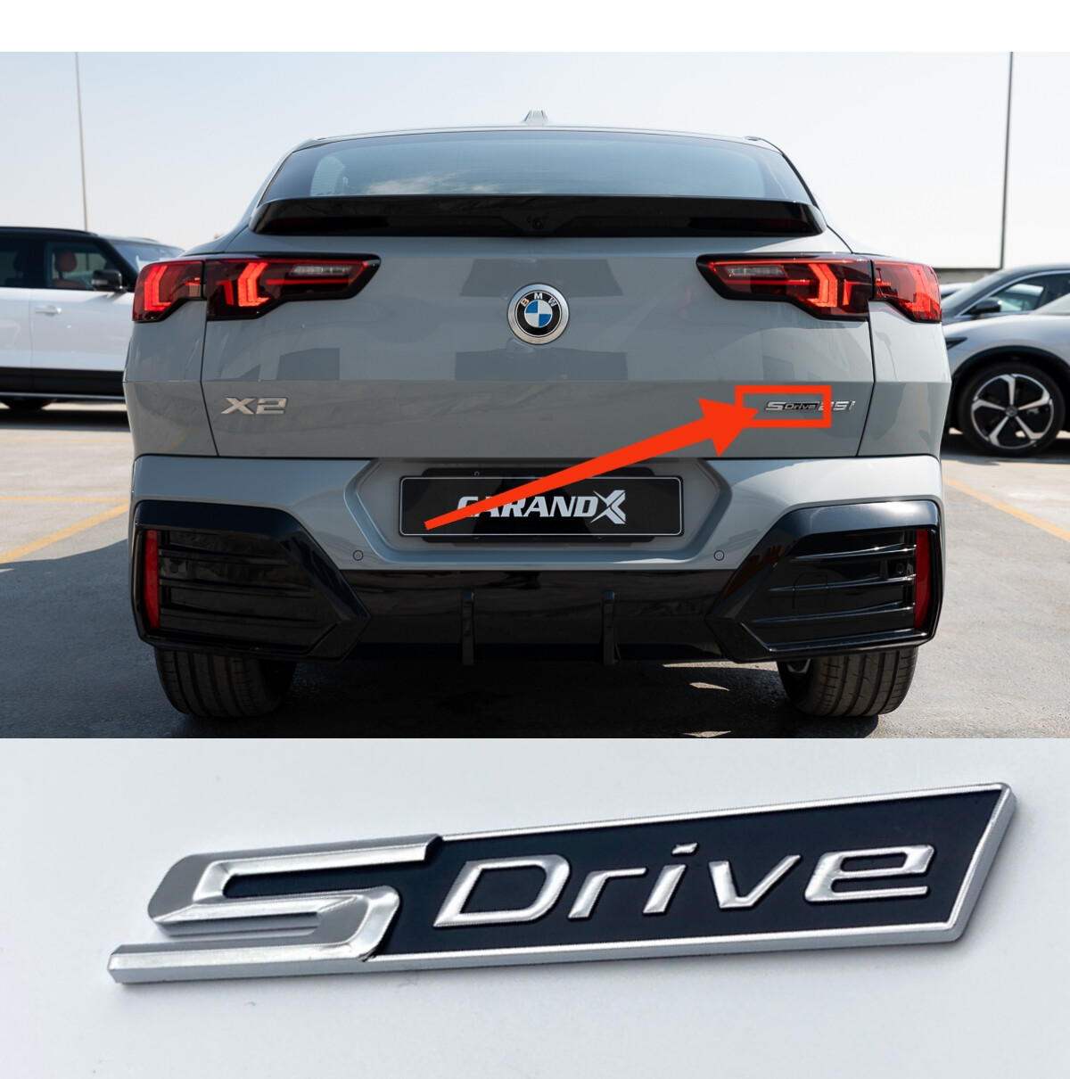 آرم درب صندوق S Drive بی ام و X2 , iX1 ,225L, 225i اصلی bmw از سال 2020 & 2026