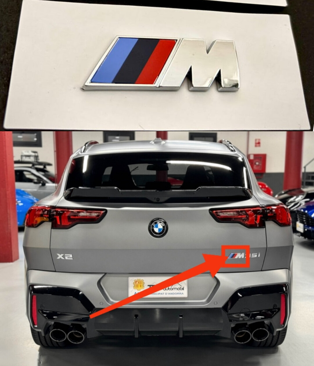 آرم درب صندوق M بی ام و X2 , X1 , iX1 , iX3 , X4 اصلی bmw از سال 2018 & 2026
