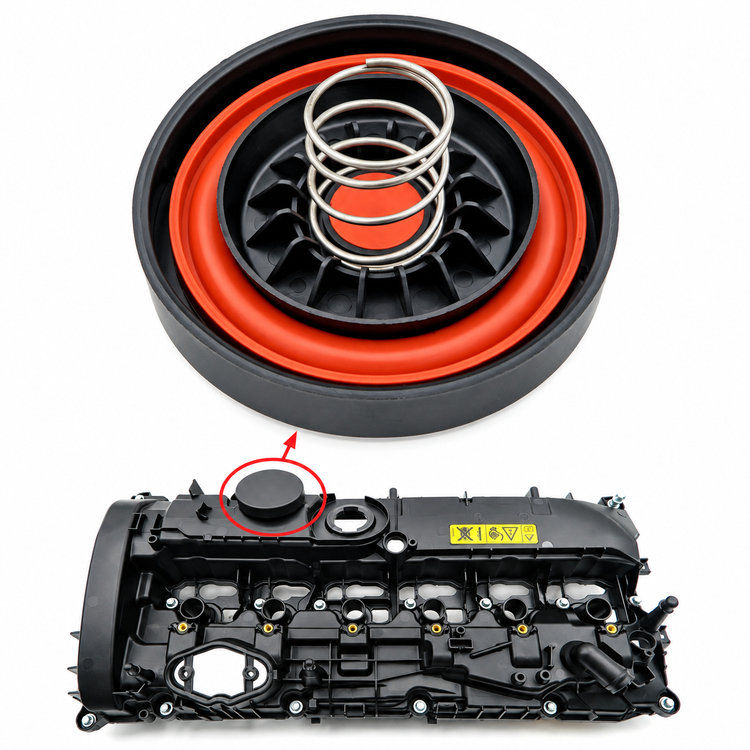دیافراگم PCV درب سوپاپ BMW B58 | مناسب ,G30 540i 530i, 550i و G12 740i, 730i , 750Li | پارت نامبر 11127645173 اورجینال بی ام و